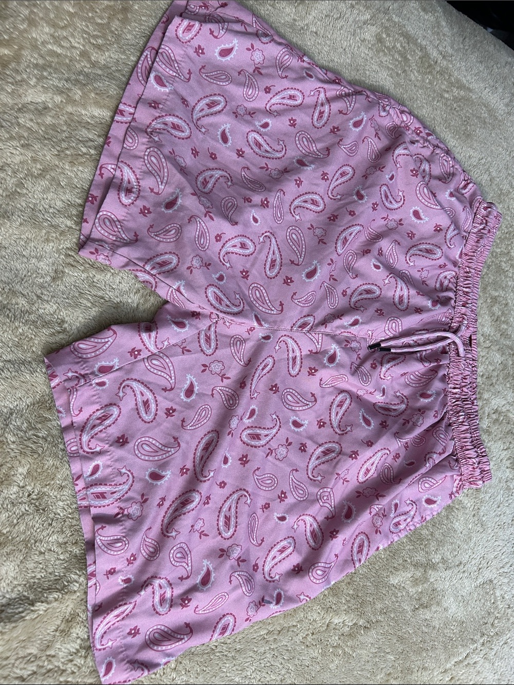 Pink Paisley Lounge Shorts